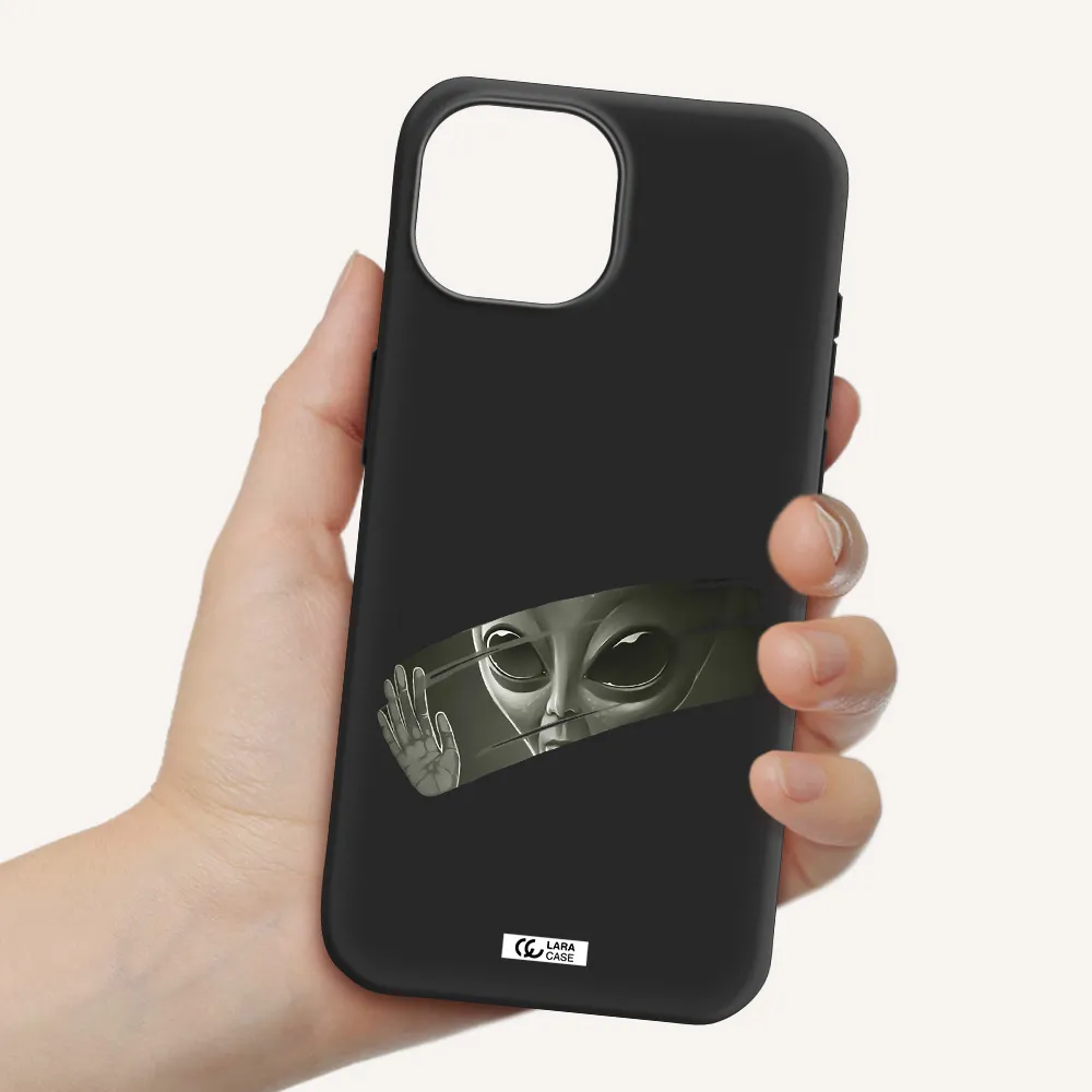 Alien Apple iPhone 15 Silicone black Case