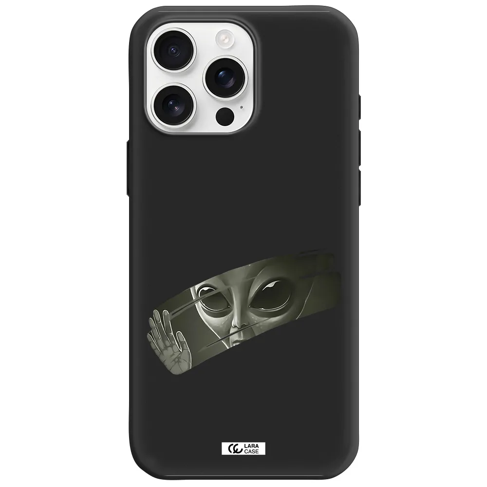 Alien Apple Iphone 16 Pro Max Silicone Black Case