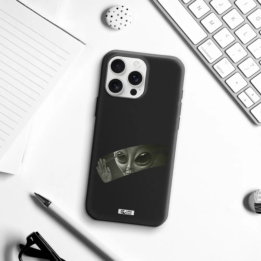 Alien Apple Iphone 16 Pro Max Silicone Black Case