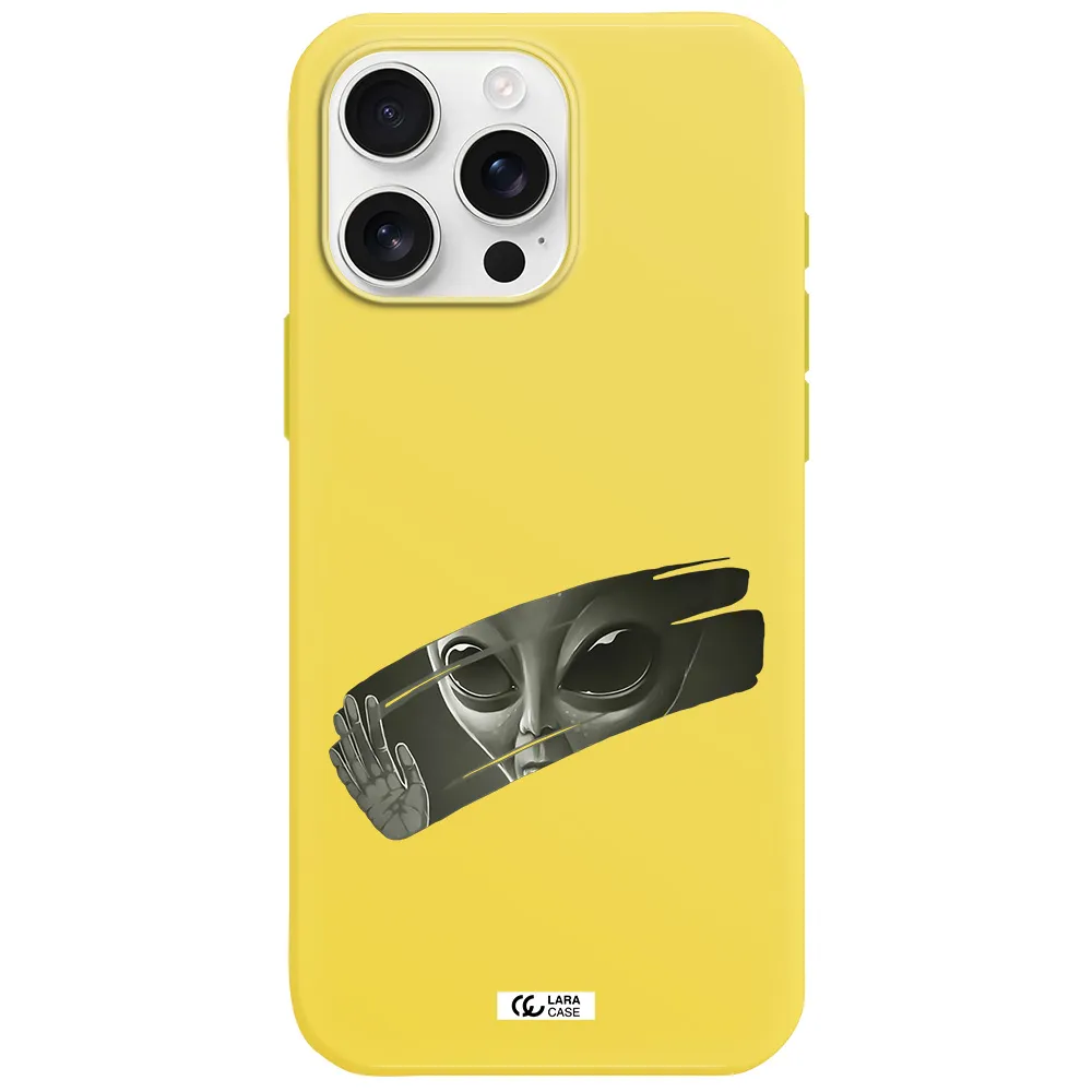 Alien Apple Iphone 16 Pro Max Silicone Canary Yellow Case