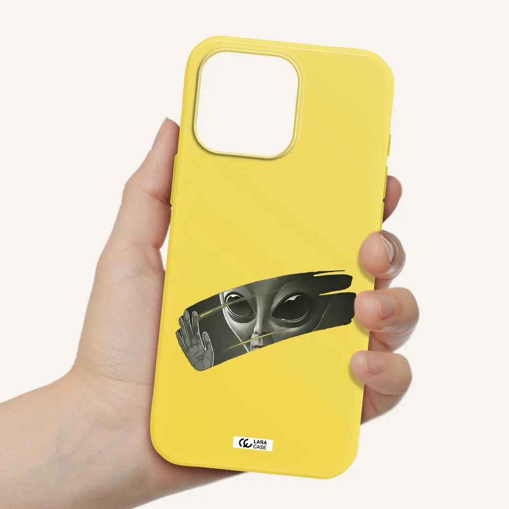 Alien Apple Iphone 16 Pro Max Silicone Canary Yellow Case