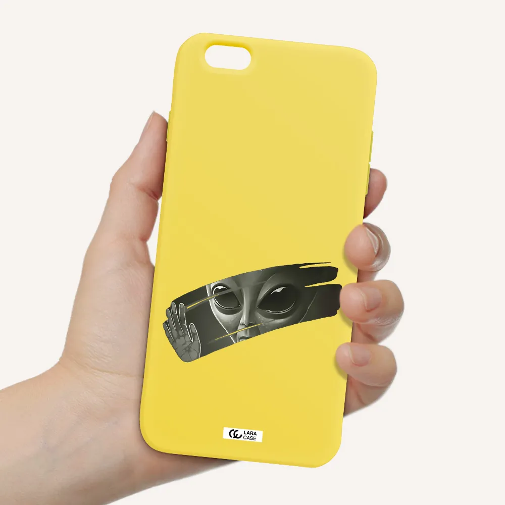 Alien Apple iPhone 6 plus Silicone canary yellow Case