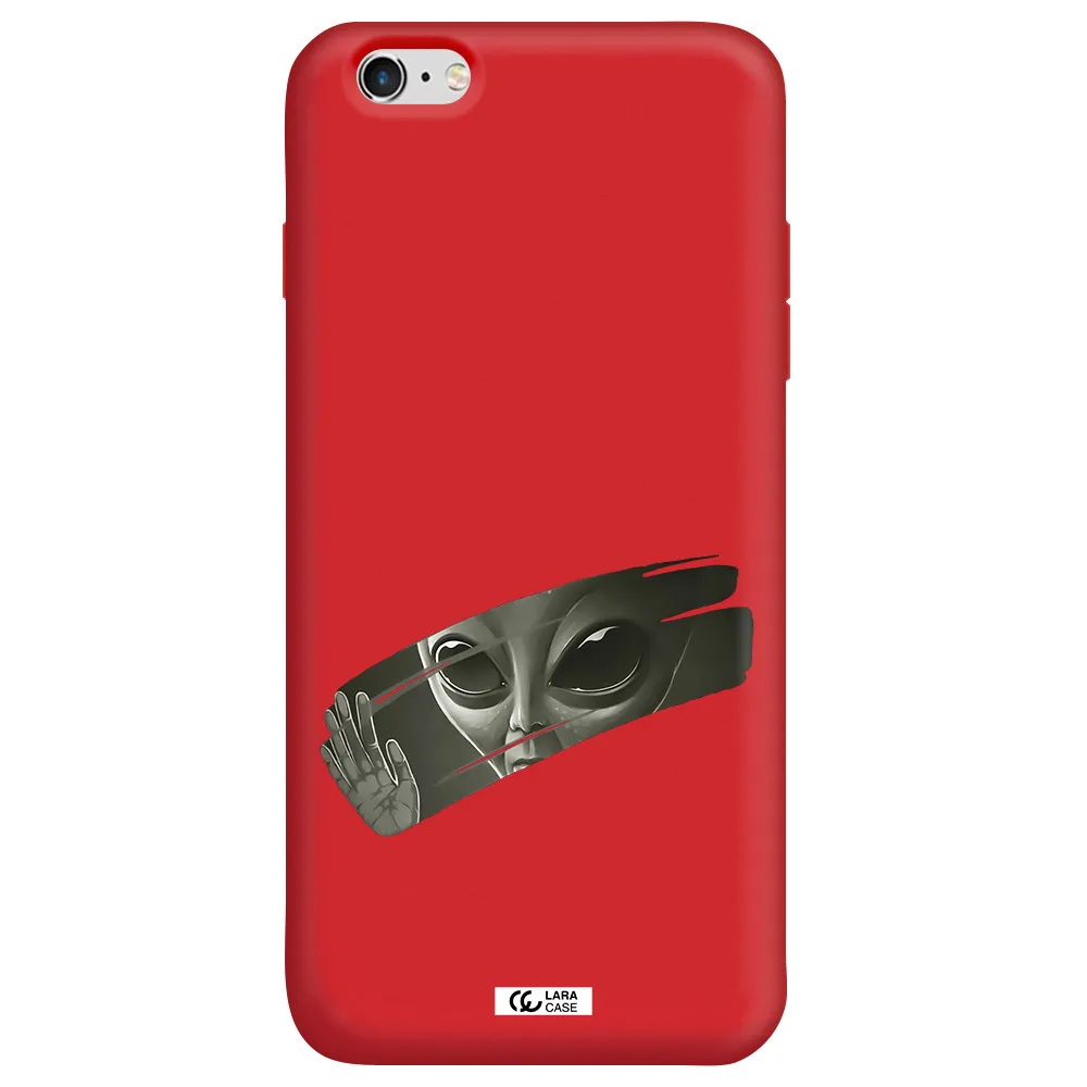 Alien Apple iPhone 6 s plus Silicone Imperial Red Case