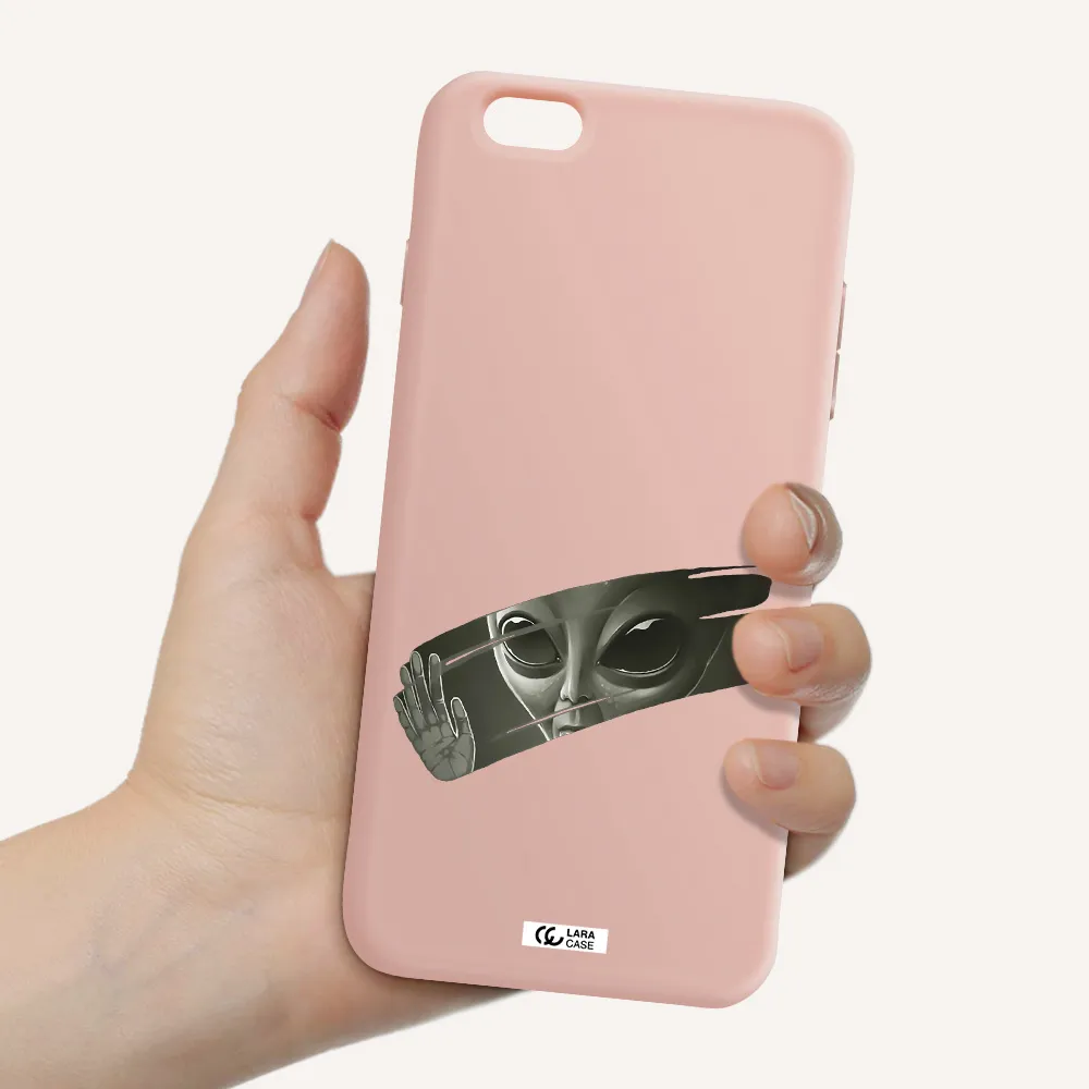 Alien Apple iPhone 6S Silicone pastel pink Case