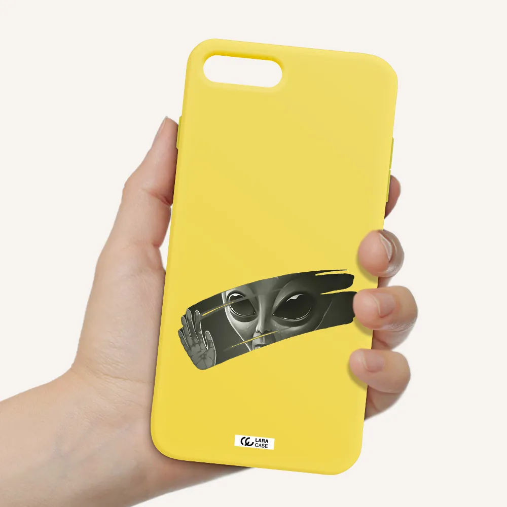 Alien Apple iPhone 7 plus Silicone canary yellow Case
