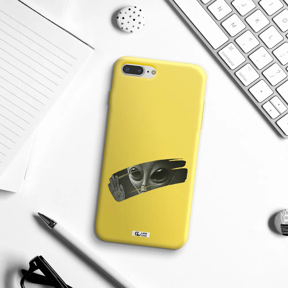 Alien Apple iPhone 7 plus Silicone canary yellow Case
