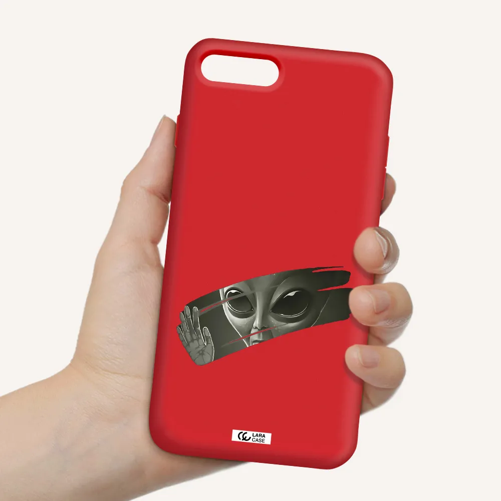 Alien Apple iPhone 8 plus Silicone Imperial Red Case
