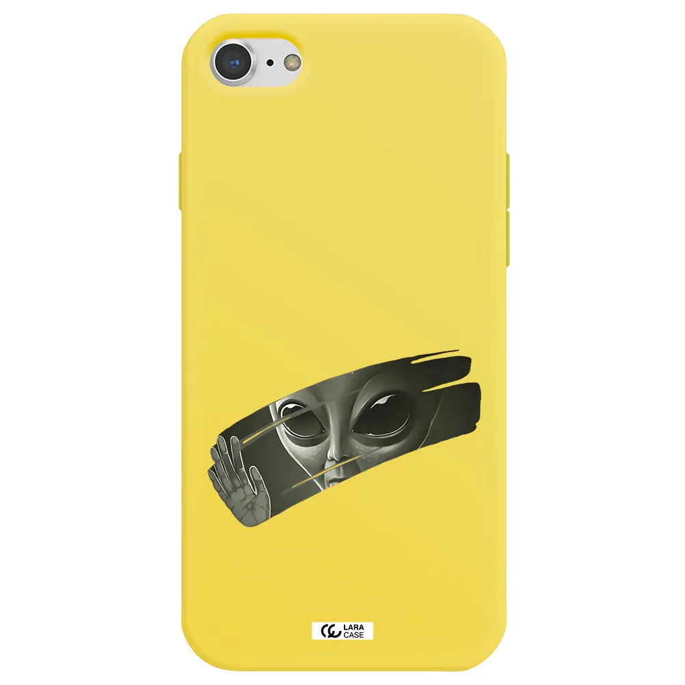 Alien Apple iPhone 8 Silicone canary yellow Case
