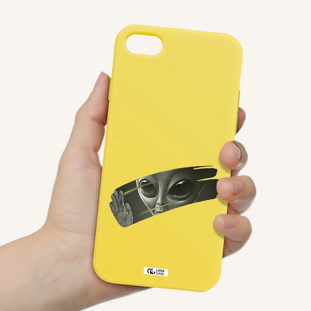 Alien Apple iPhone 8 Silicone canary yellow Case