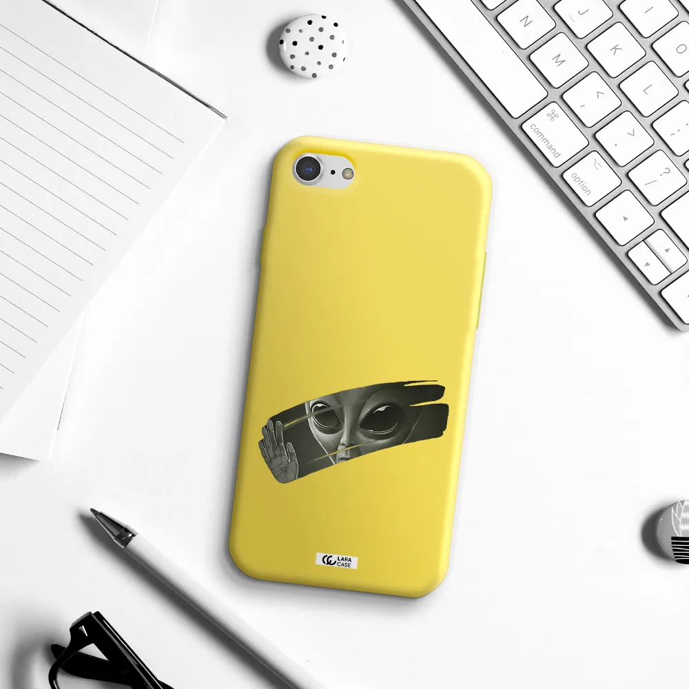 Alien Apple iPhone 8 Silicone canary yellow Case