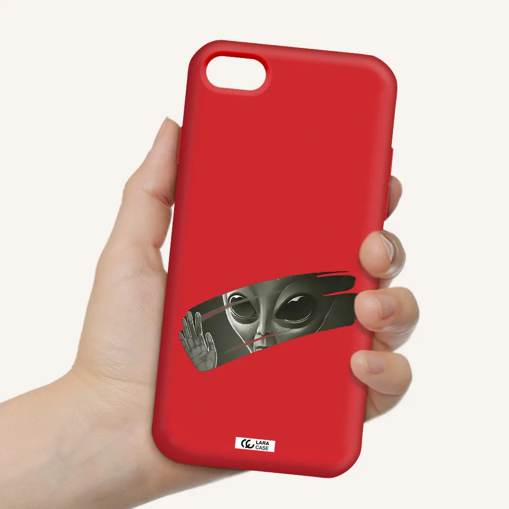 Alien Apple iPhone 8 Silicone Imperial Red Case