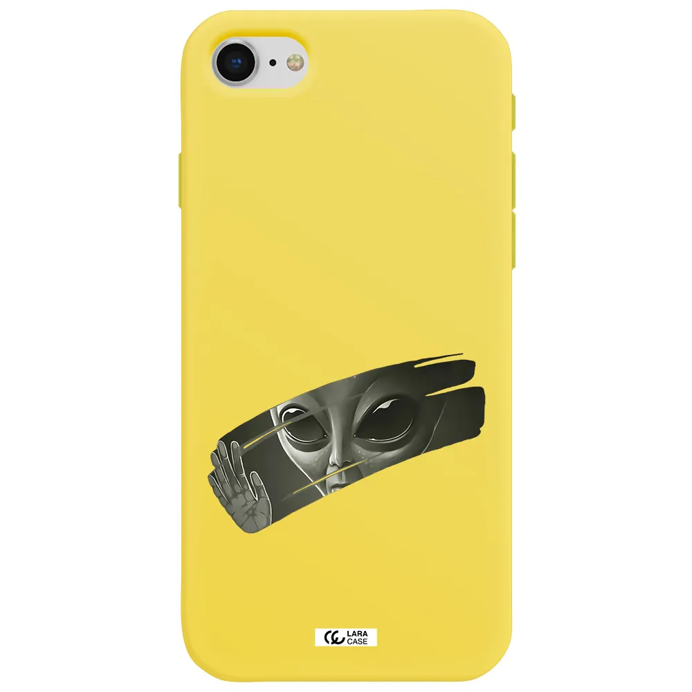 Alien Apple iPhone se 2020 Silicone canary yellow Case