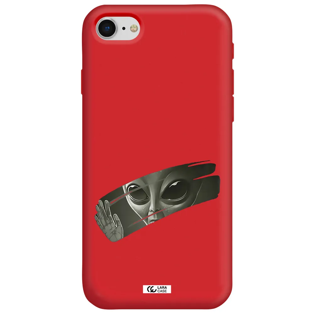 Alien Apple iPhone se 2020 Silicone Imperial Red Case