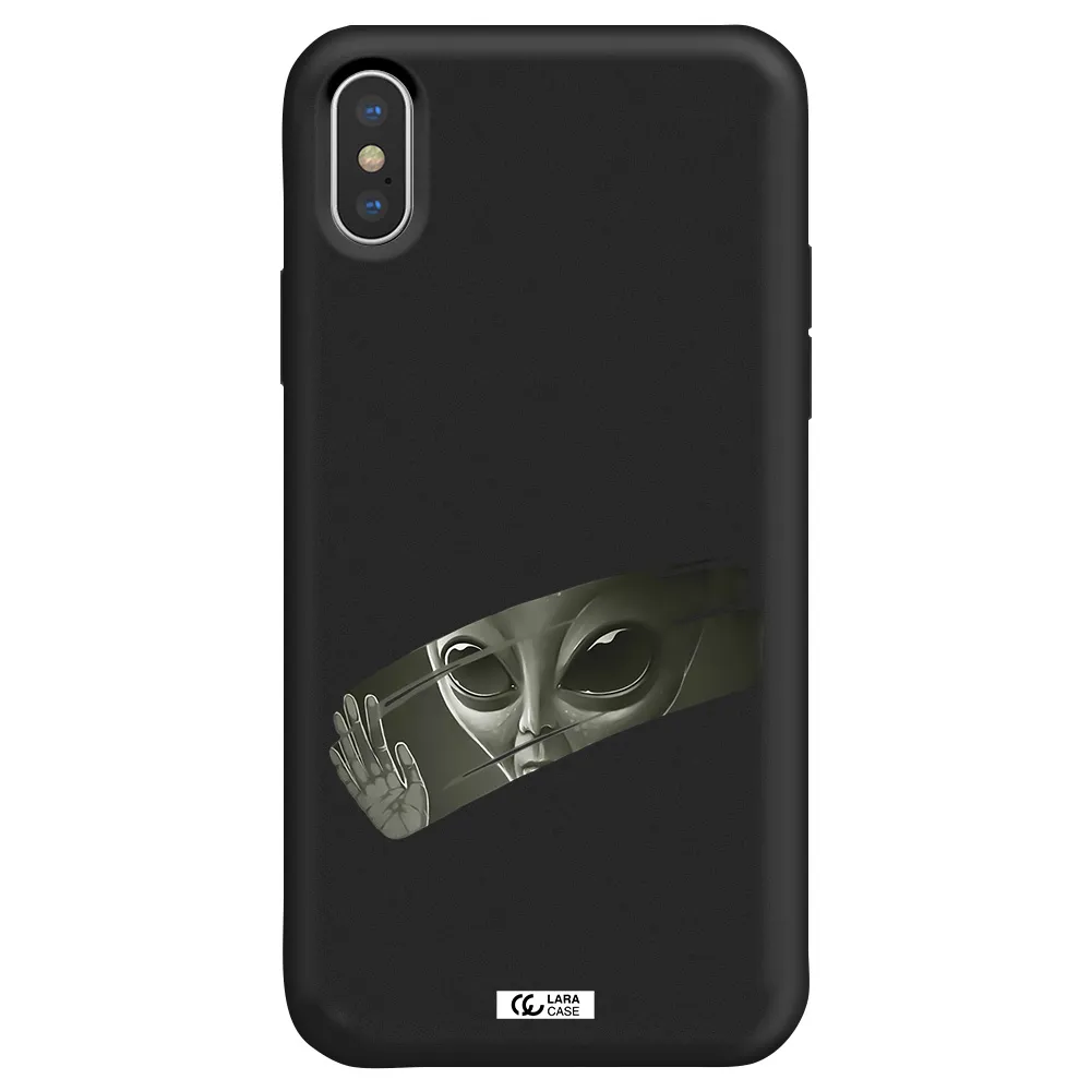 Alien Apple iPhone X Silicone black Case
