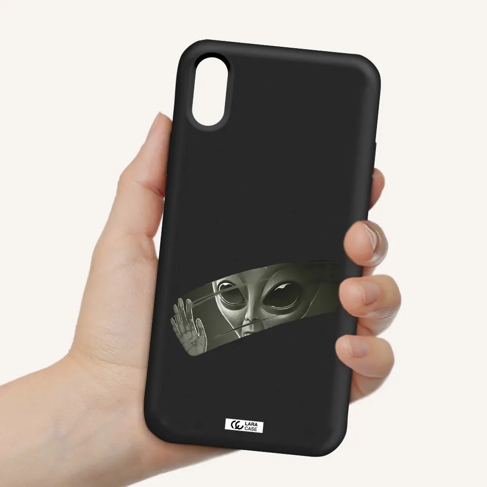 Alien Apple iPhone X Silicone black Case