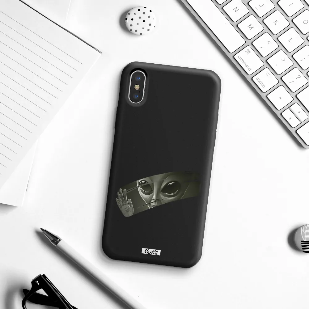 Alien Apple iPhone X Silicone black Case
