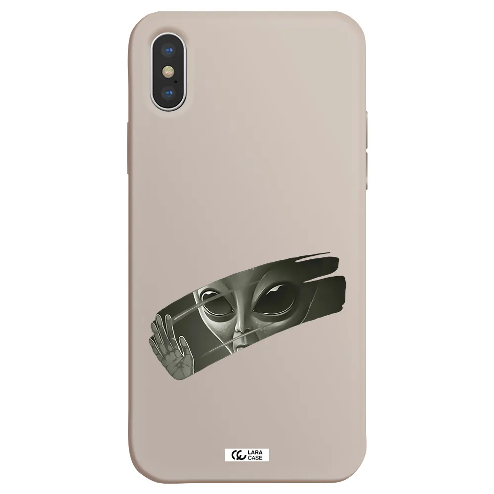Alien Apple iPhone X Silicone Stone Case