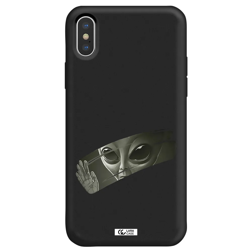 Alien Apple iPhone XS Silicone black Case