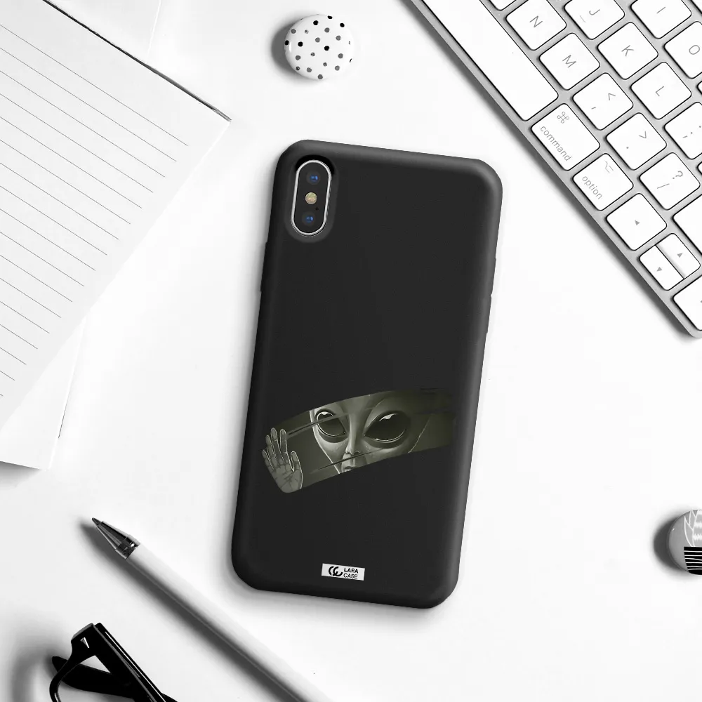 Alien Apple iPhone XS Silicone black Case
