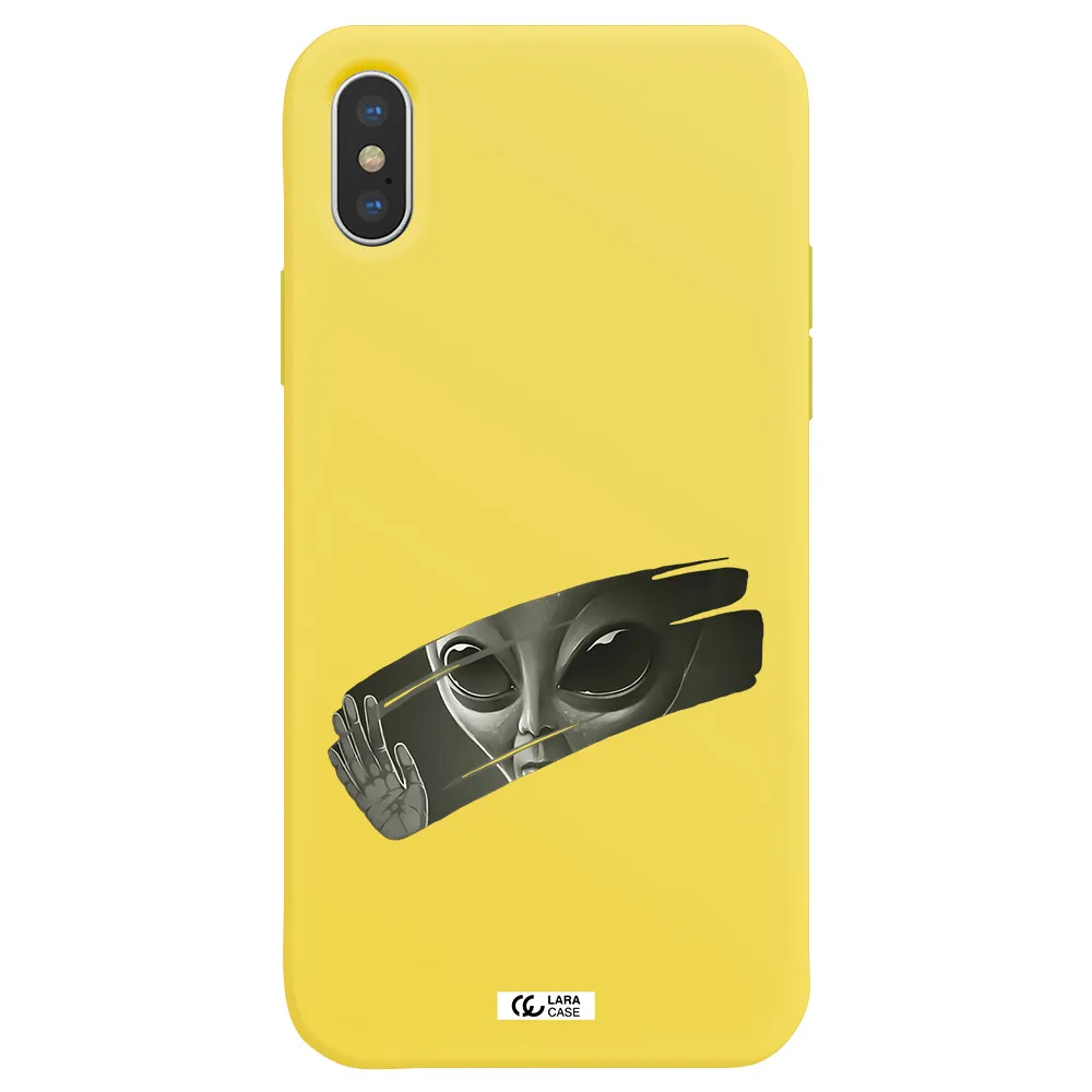 Alien Apple iPhone XS Silicone canary yellow Case