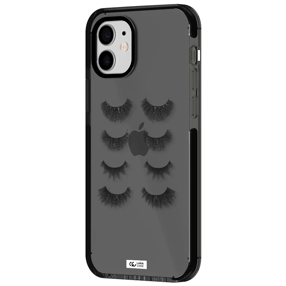 Eyelids Apple iPhone 11 impact Smoke Black Case