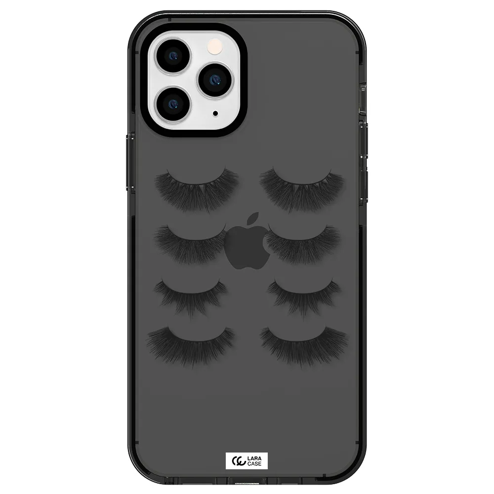Eyelids Apple iPhone 11 pro max impact Smoke Black Case