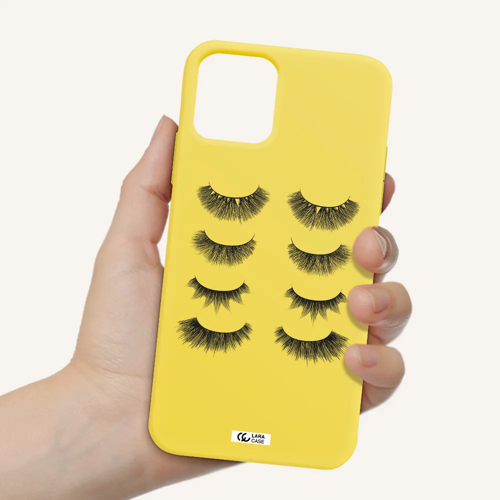 Eyelids Apple iPhone 11 pro Silicone canary yellow Case