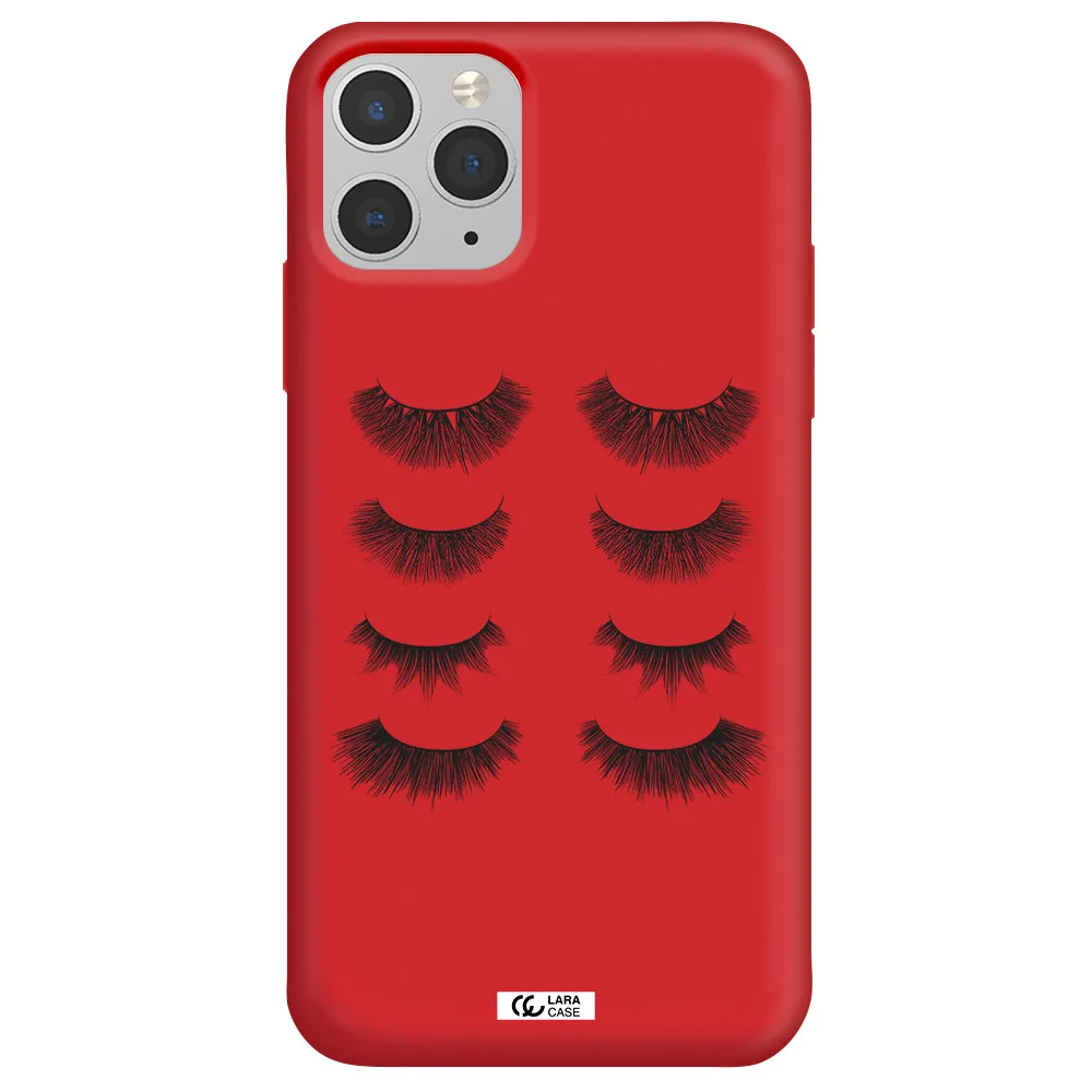 Eyelids Apple iPhone 11 pro Silicone Imperial Red Case