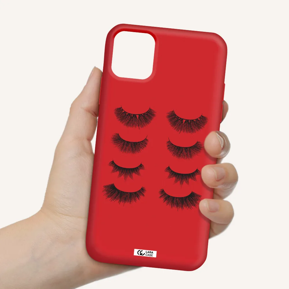 Eyelids Apple iPhone 11 Silicone Imperial Red Case