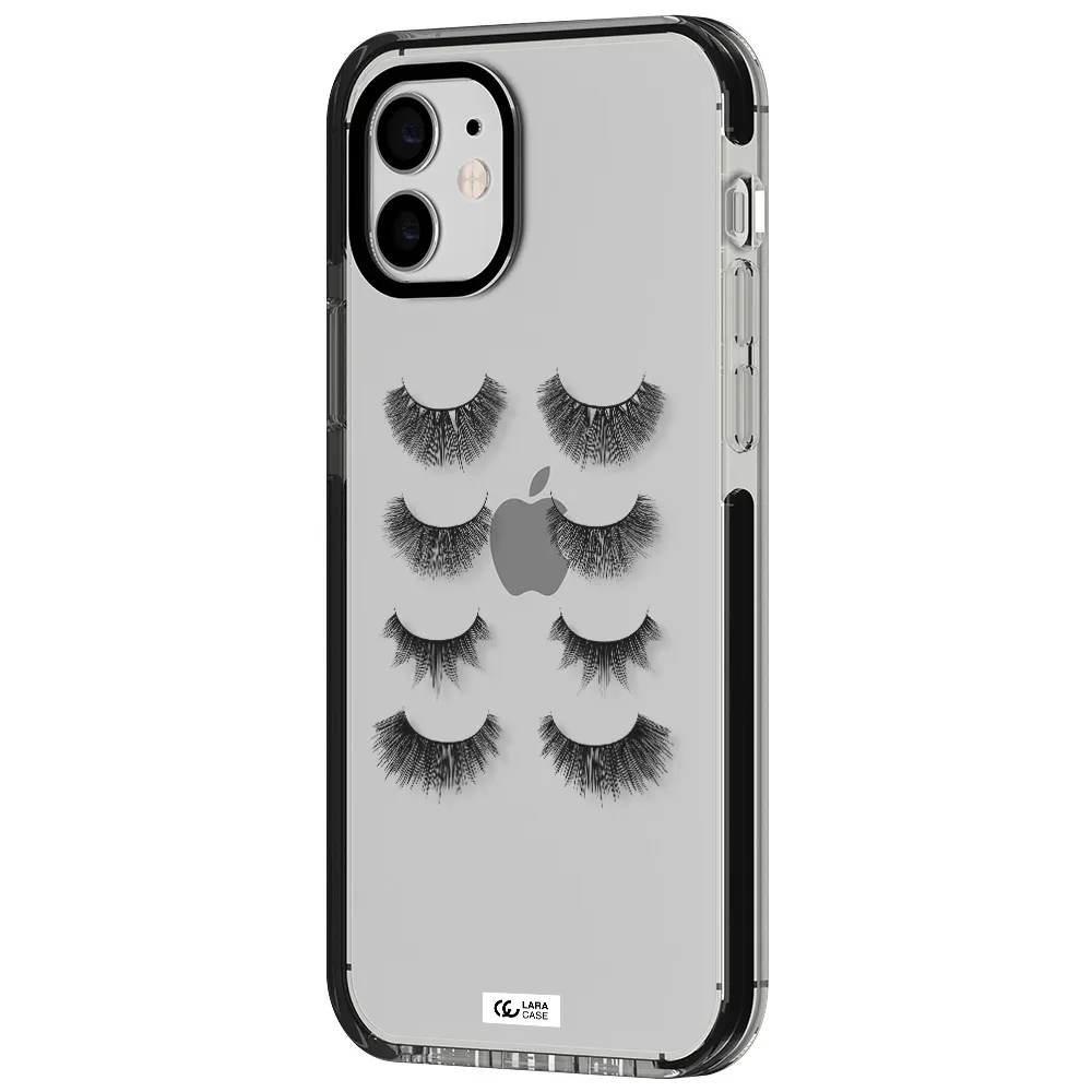 Eyelids Apple iPhone 12 impact black border Case