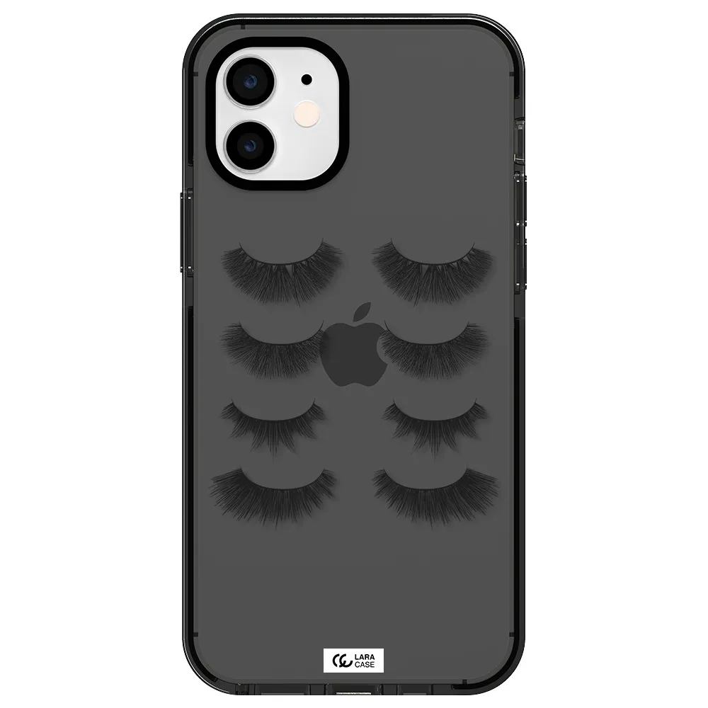 Eyelids Apple iPhone 12 impact Smoke Black Case
