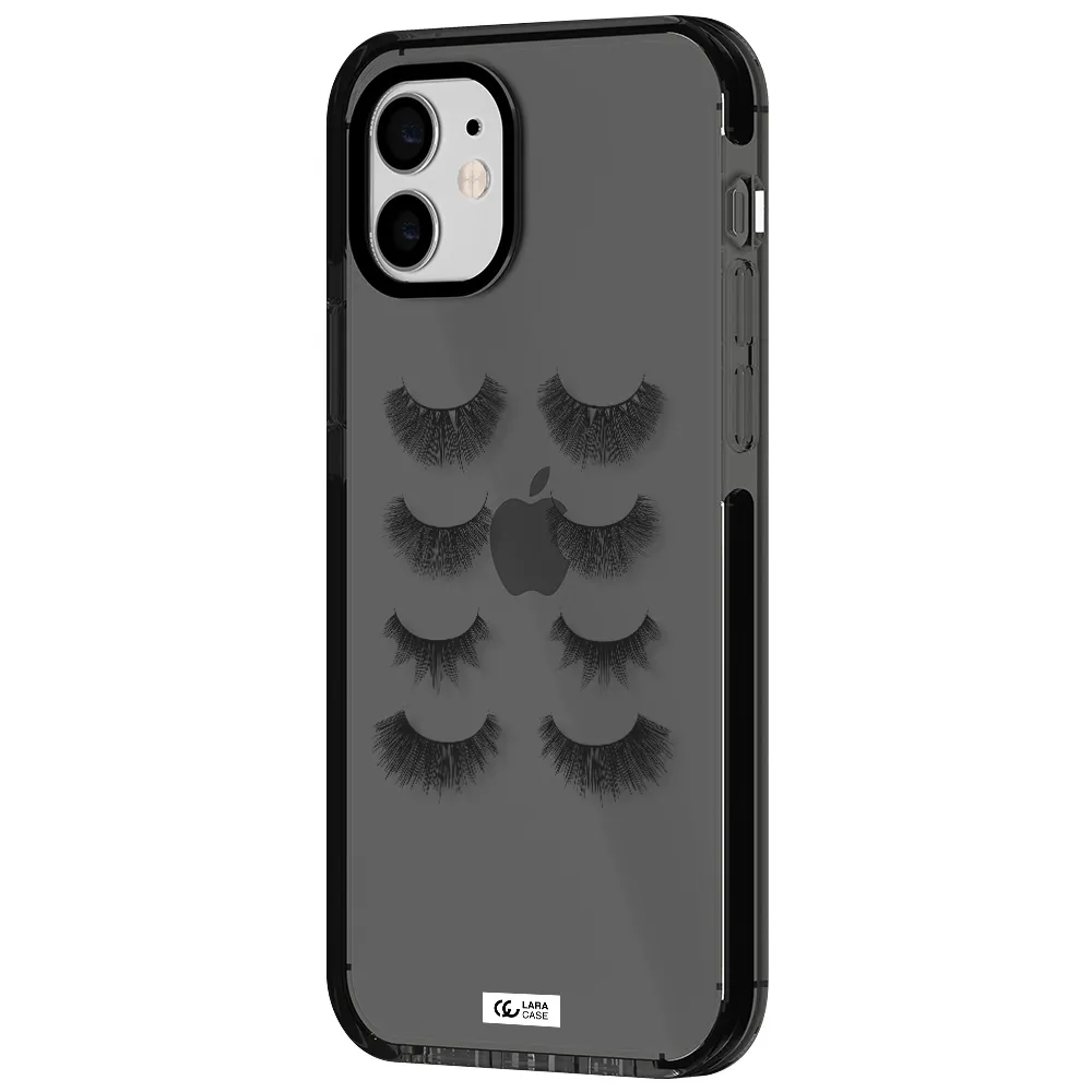 Eyelids Apple iPhone 12 impact Smoke Black Case