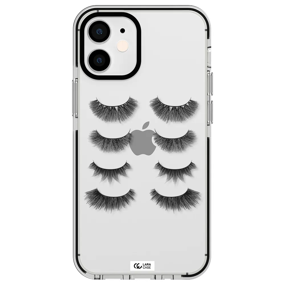 Eyelids Apple iPhone 12 mini impact black border Case