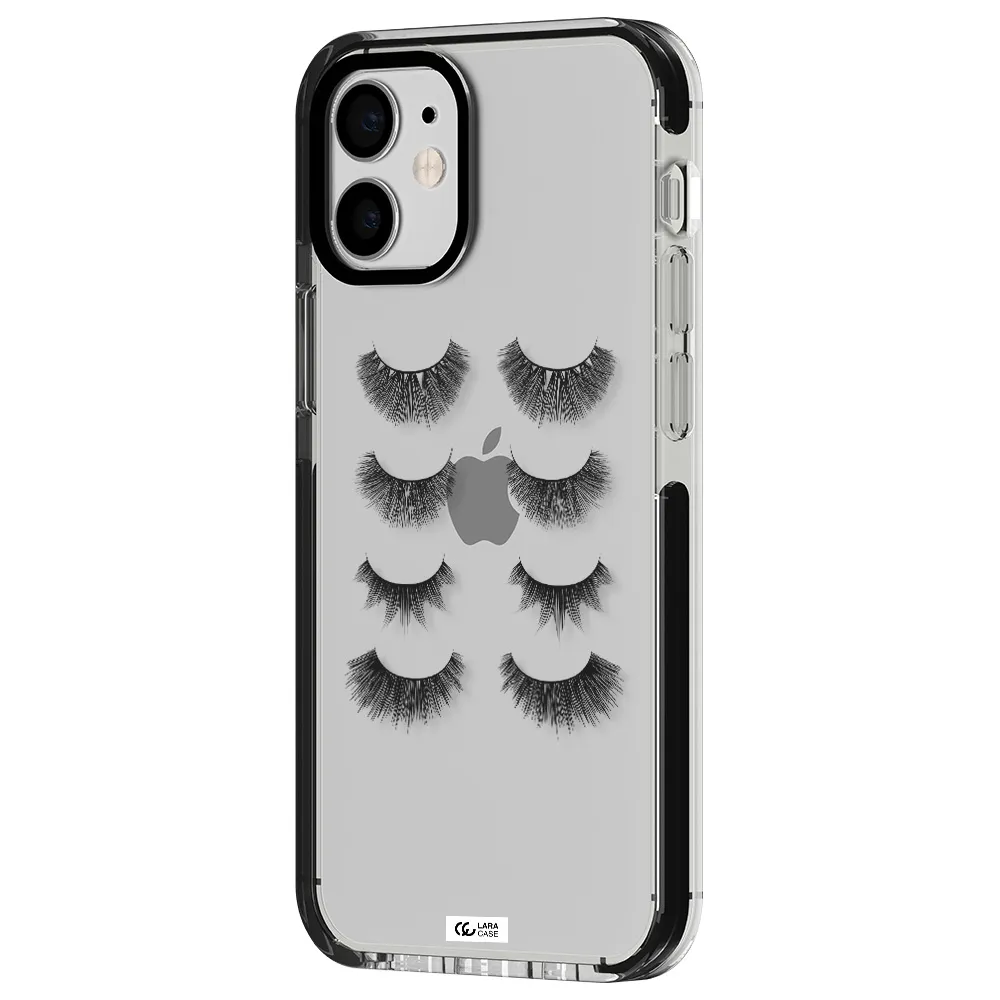 Eyelids Apple iPhone 12 mini impact black border Case
