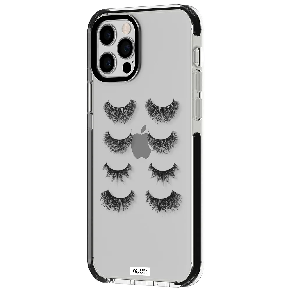 Eyelids Apple iPhone 12 pro impact black border Case