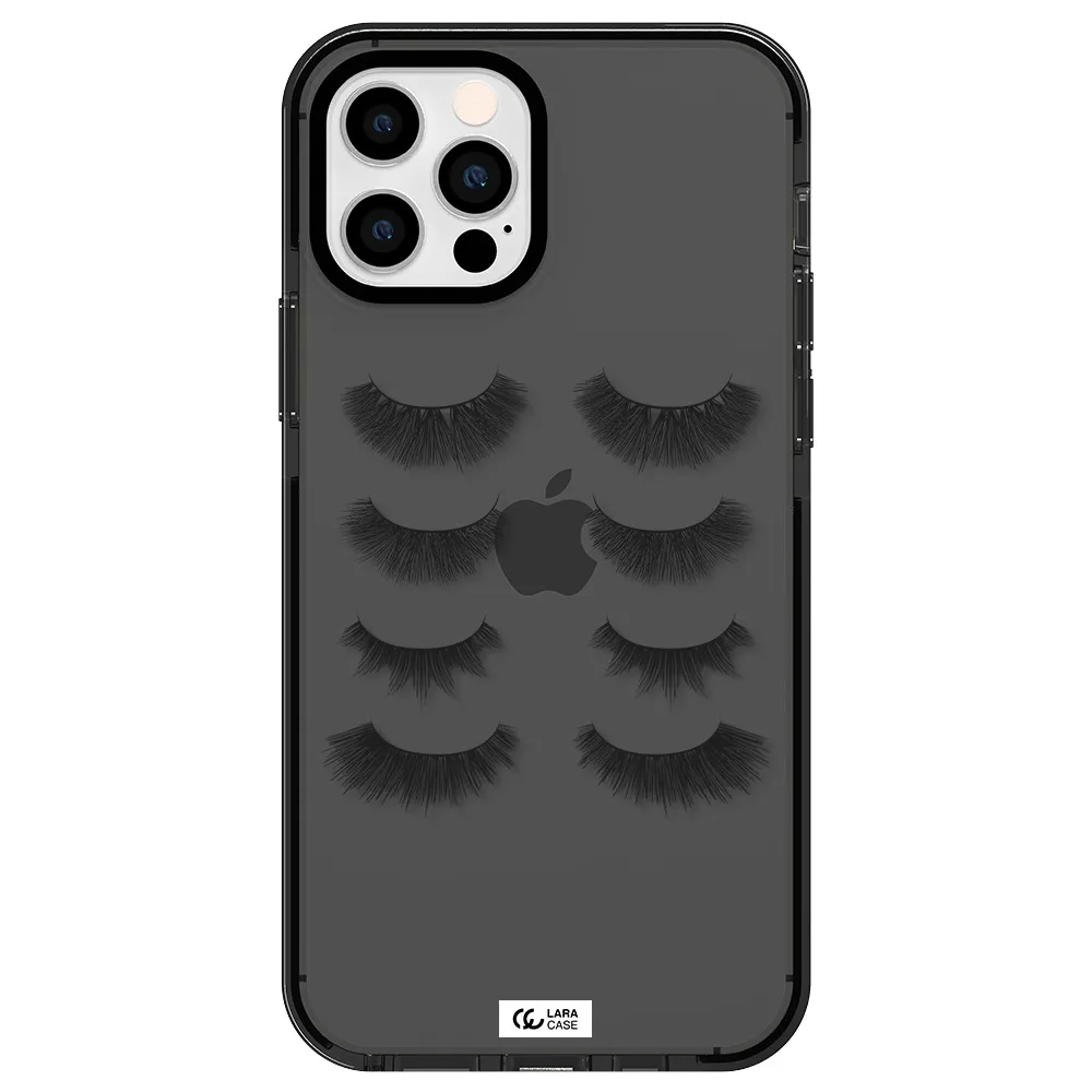 Eyelids Apple iPhone 12 pro impact Smoke Black Case