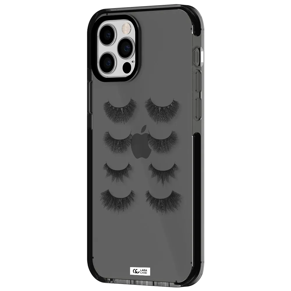 Eyelids Apple iPhone 12 pro impact Smoke Black Case
