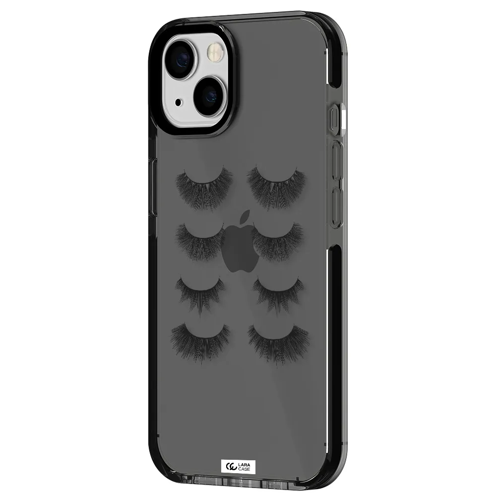 Eyelids Apple iPhone 13 impact Smoke Black Case