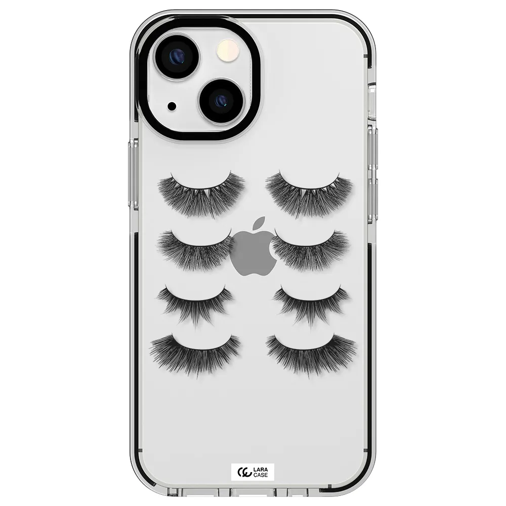 Eyelids Apple iPhone 13 mini impact black border Case