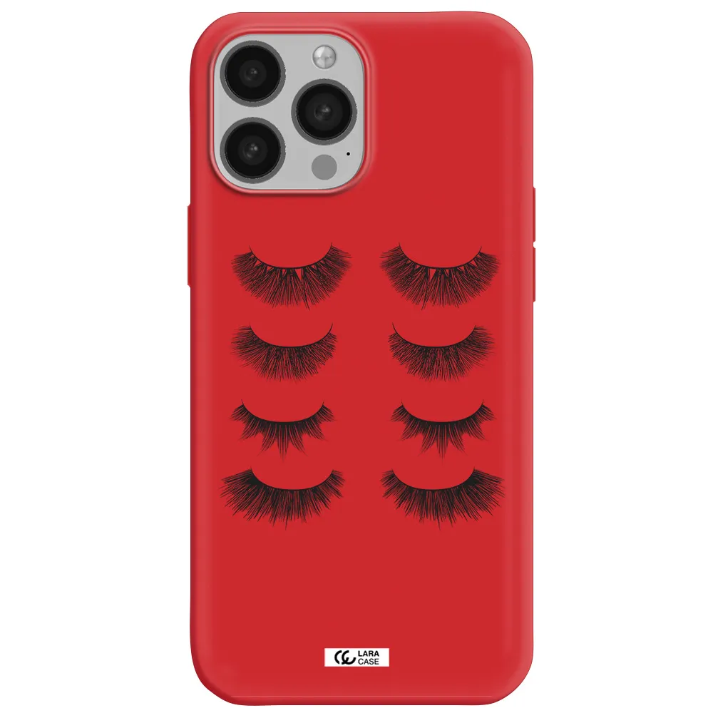 Eyelids Apple iPhone 13 Pro Max Silicone Imperial Red Case