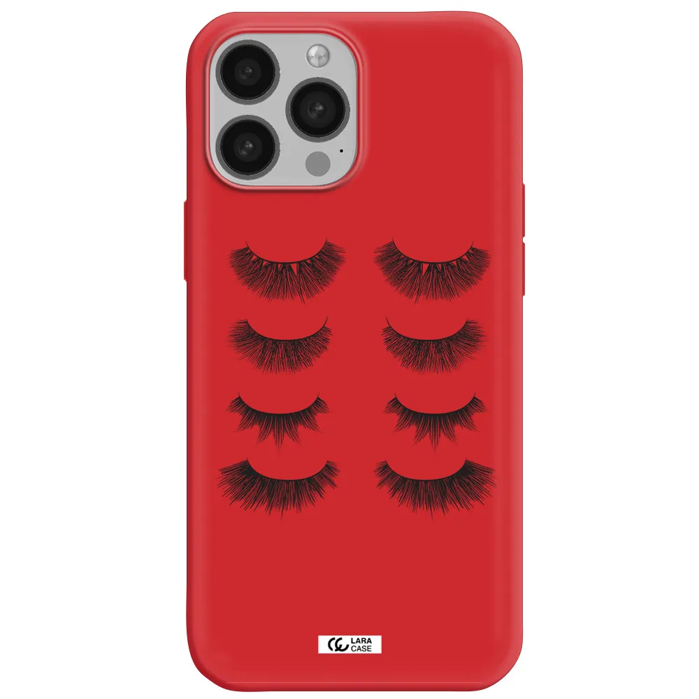 Eyelids Apple iPhone 13 Pro Silicone Imperial Red Case