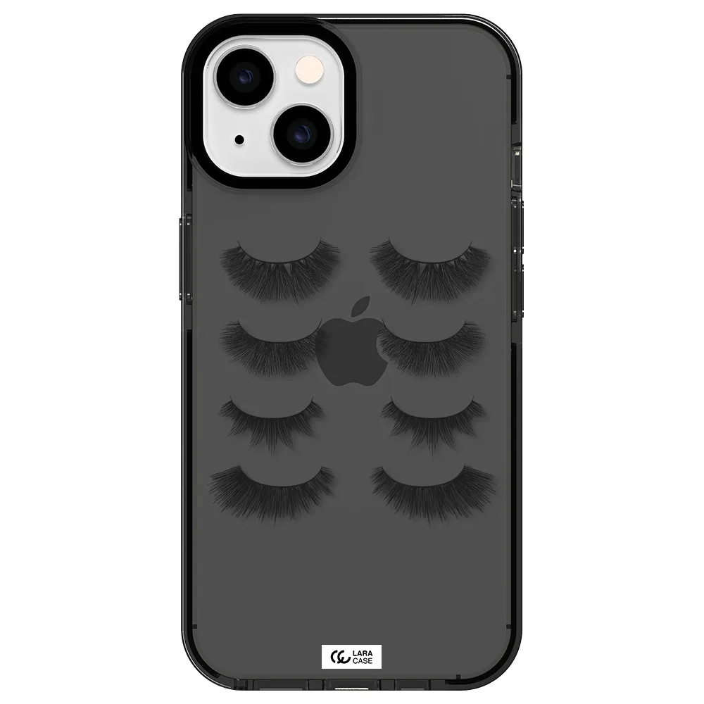 Eyelids Apple iPhone 14 impact Smoke Black Case