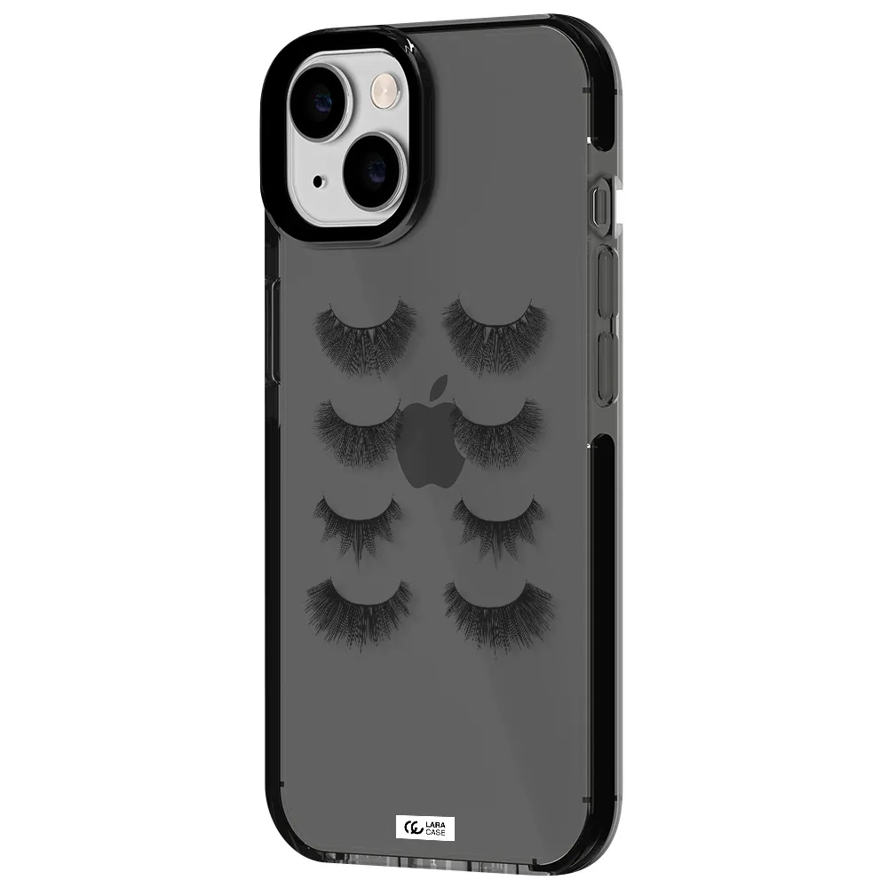 Eyelids Apple iPhone 14 impact Smoke Black Case