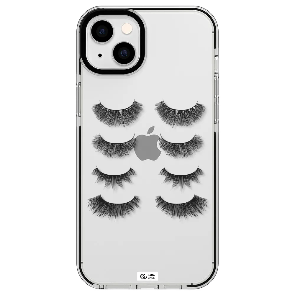 Eyelids Apple iPhone 14 plus impact black border Case