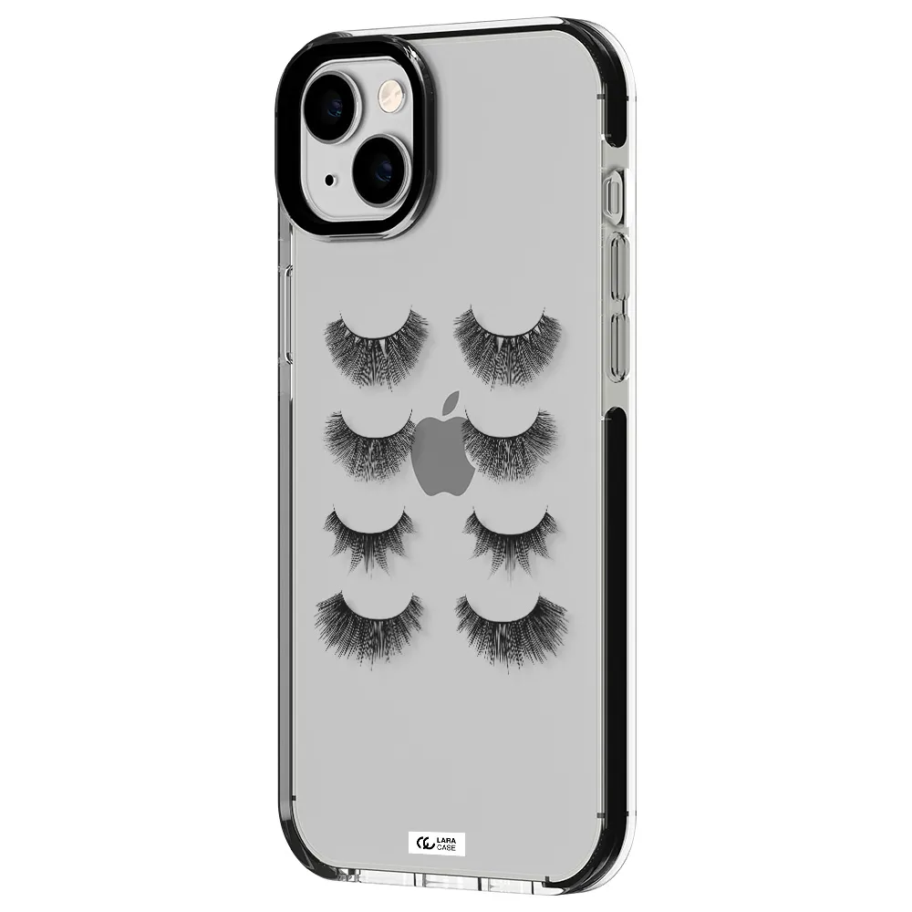 Eyelids Apple iPhone 14 plus impact black border Case