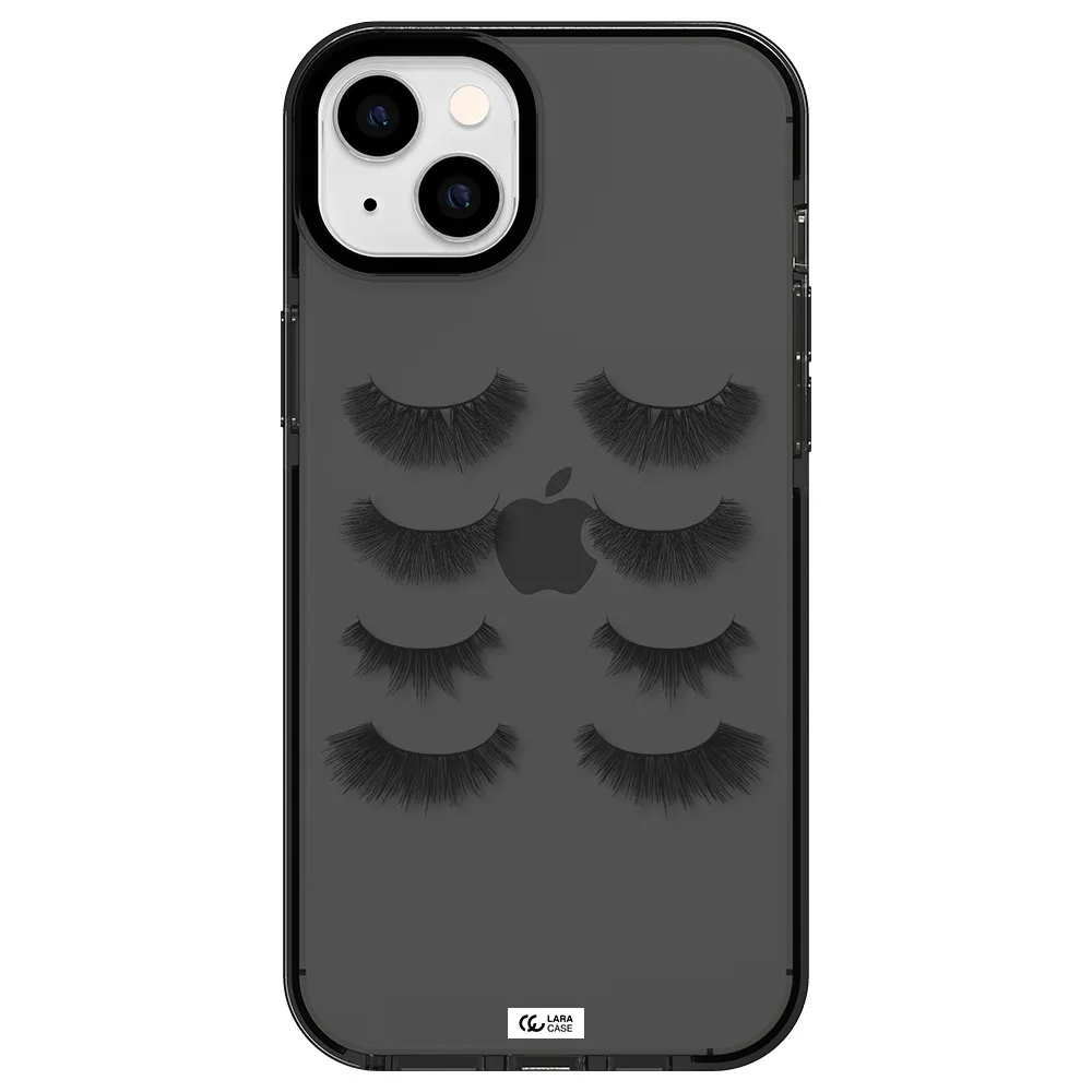 Eyelids Apple iPhone 14 plus impact Smoke Black Case