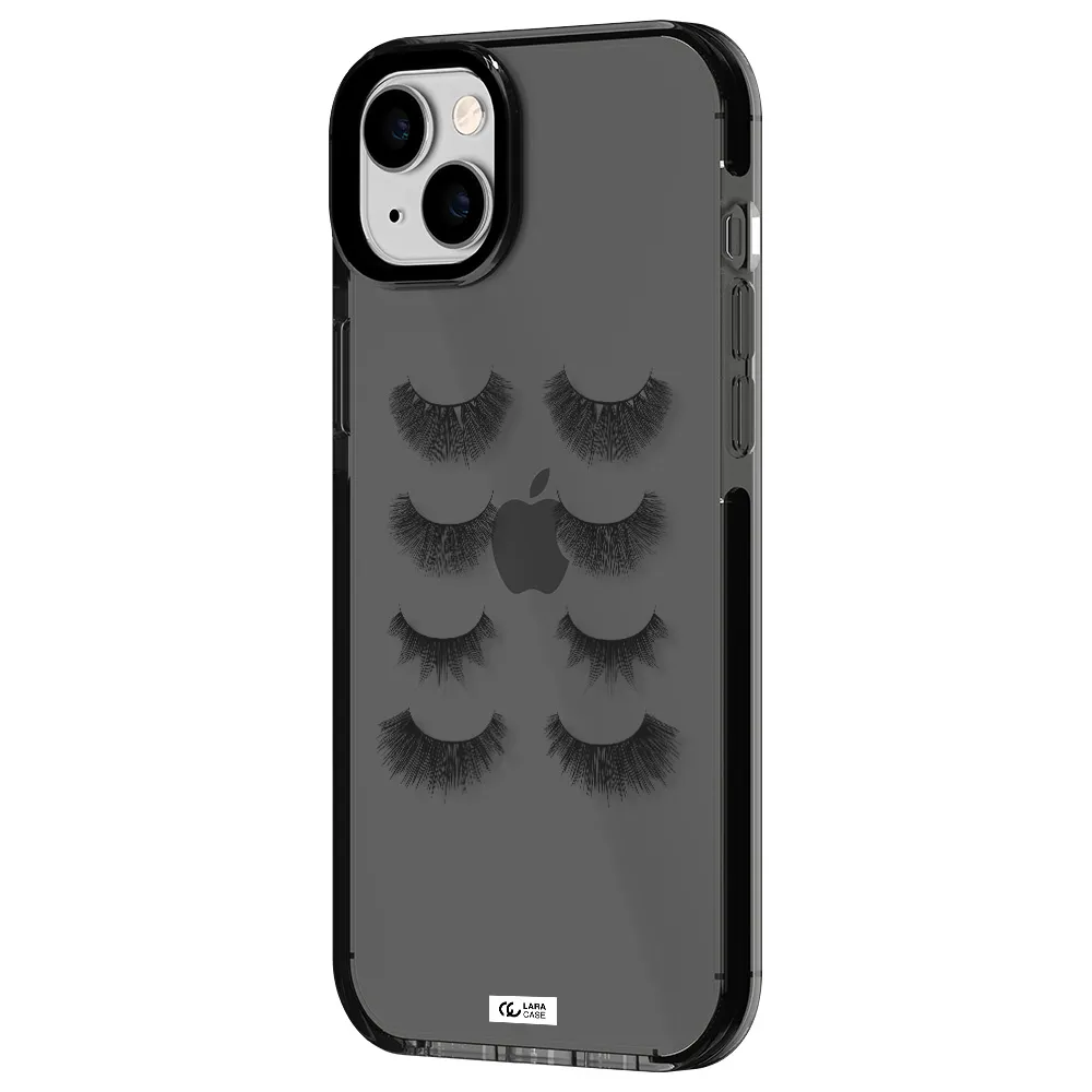 Eyelids Apple iPhone 14 plus impact Smoke Black Case