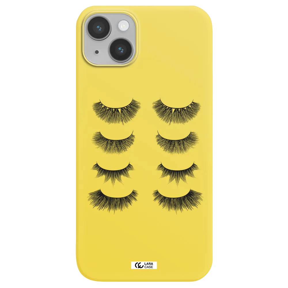Eyelids Apple iPhone 14 plus Silicone canary yellow Case
