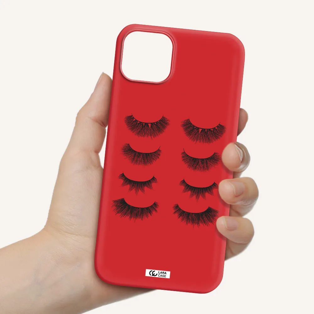 Eyelids Apple iPhone 14 plus Silicone Imperial Red Case