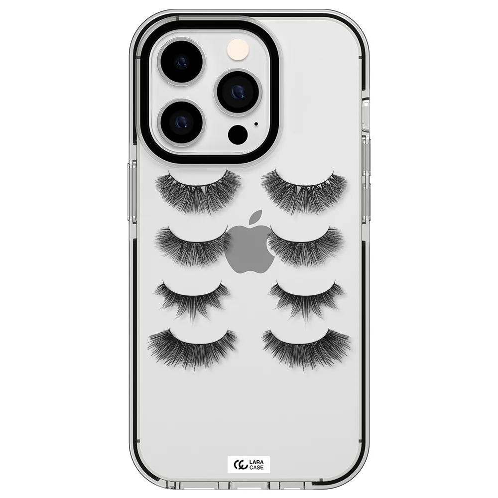 Eyelids Apple iPhone 14 pro impact black border Case